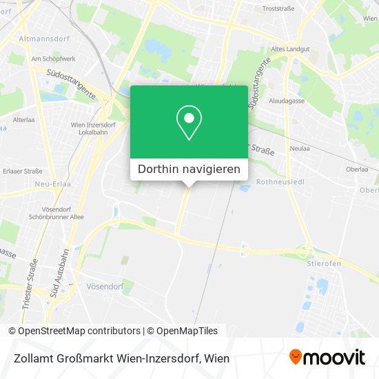 Zollamt Großmarkt Wien-Inzersdorf Karte