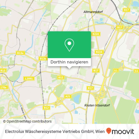 Electrolux Wäschereisysteme Vertriebs GmbH Karte