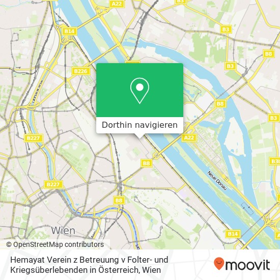 Hemayat Verein z Betreuung v Folter- und Kriegsüberlebenden in Österreich Karte