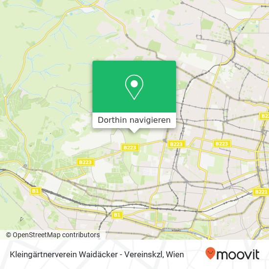 Kleingärtnerverein Waidäcker - Vereinskzl Karte