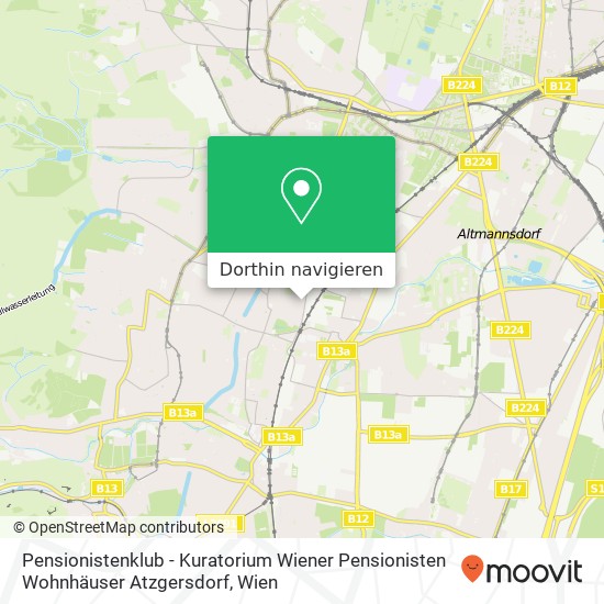 Pensionistenklub - Kuratorium Wiener Pensionisten Wohnhäuser Atzgersdorf Karte