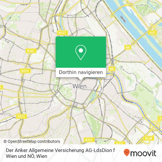 Der Anker Allgemeine Versicherung AG-LdsDion f Wien und NÖ Karte
