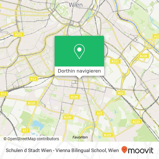 Schulen d Stadt Wien - Vienna Bilingual School Karte