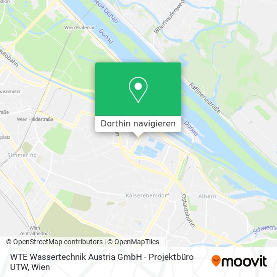 WTE Wassertechnik Austria GmbH - Projektbüro UTW Karte