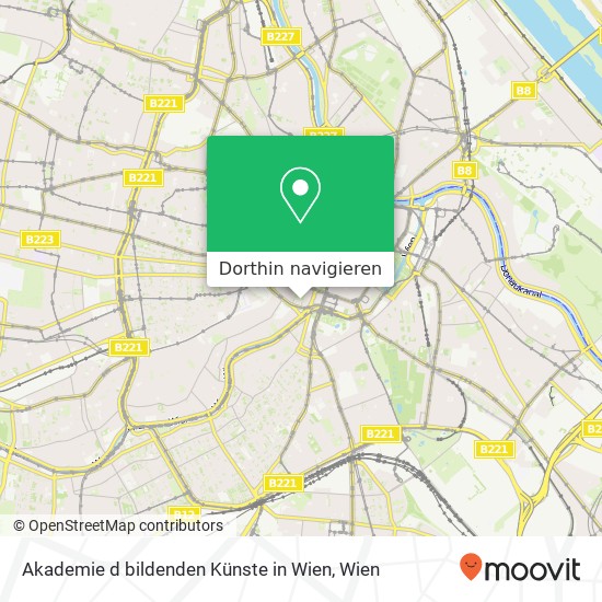 Akademie d bildenden Künste in Wien Karte