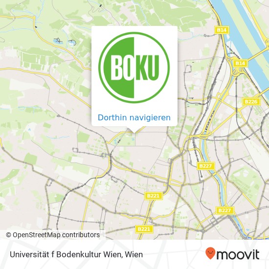 Universität f Bodenkultur Wien Karte