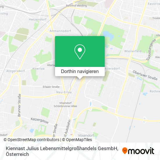 Kiennast Julius Lebensmittelgroßhandels GesmbH Karte
