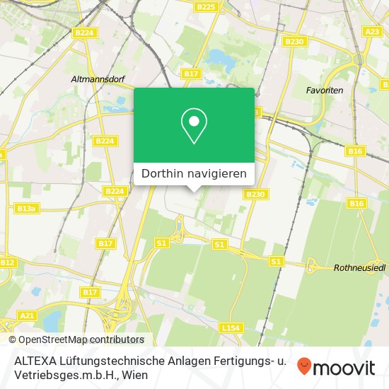 ALTEXA Lüftungstechnische Anlagen Fertigungs- u. Vetriebsges.m.b.H. Karte