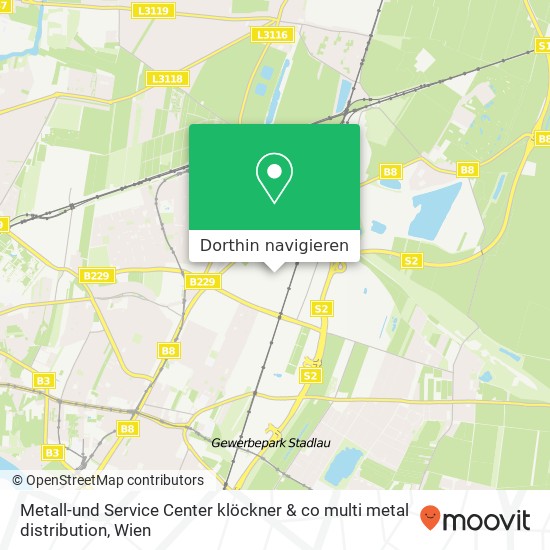 Metall-und Service Center klöckner & co multi metal distribution Karte