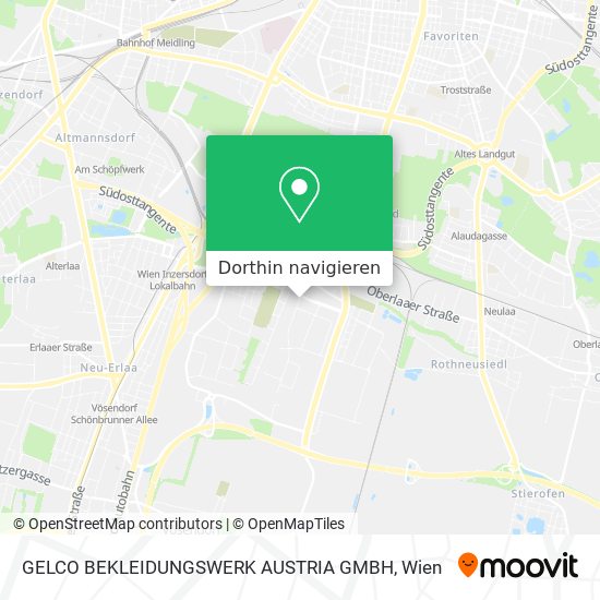 GELCO BEKLEIDUNGSWERK AUSTRIA GMBH Karte