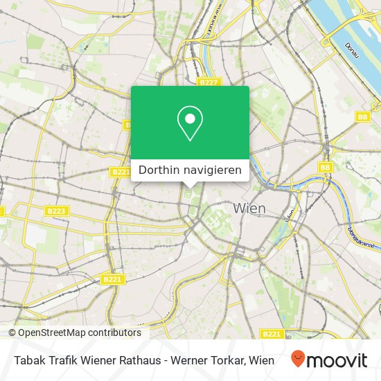 Tabak Trafik Wiener Rathaus - Werner Torkar Karte