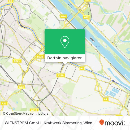 WIENSTROM GmbH - Kraftwerk Simmering Karte