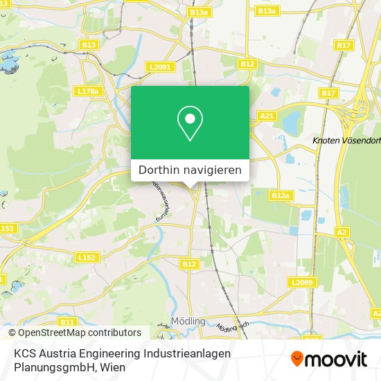 KCS Austria Engineering Industrieanlagen PlanungsgmbH Karte