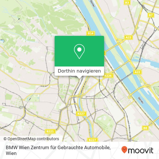 BMW Wien Zentrum für Gebrauchte Automobile Karte
