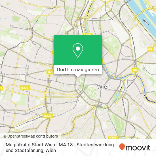 Magistrat d Stadt Wien - MA 18 - Stadtentwicklung und Stadtplanung Karte