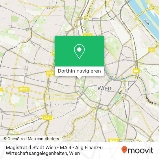 Magistrat d Stadt Wien - MA 4 - Allg Finanz-u Wirtschaftsangelegenheiten Karte
