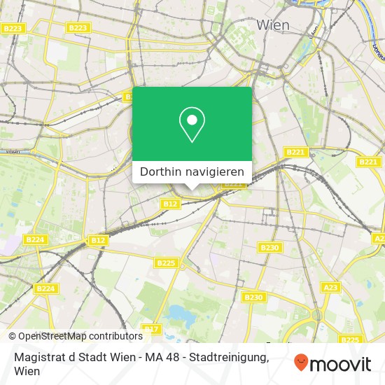 Magistrat d Stadt Wien - MA 48 - Stadtreinigung Karte