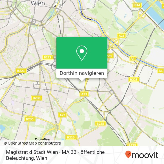 Magistrat d Stadt Wien - MA 33 - öffentliche Beleuchtung Karte