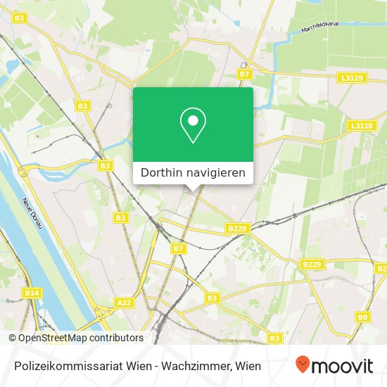 Polizeikommissariat Wien - Wachzimmer Karte