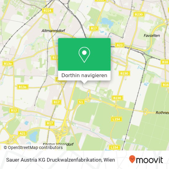 Sauer Austria KG Druckwalzenfabrikation Karte