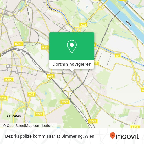 Bezirkspolizeikommissariat Simmering Karte