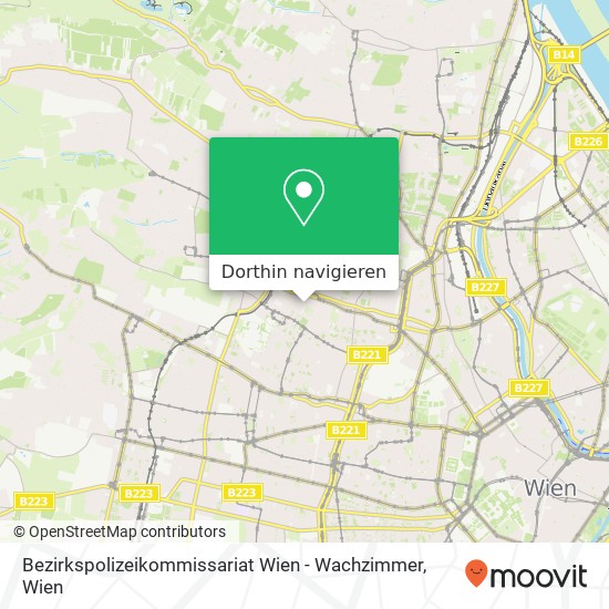 Bezirkspolizeikommissariat Wien - Wachzimmer Karte