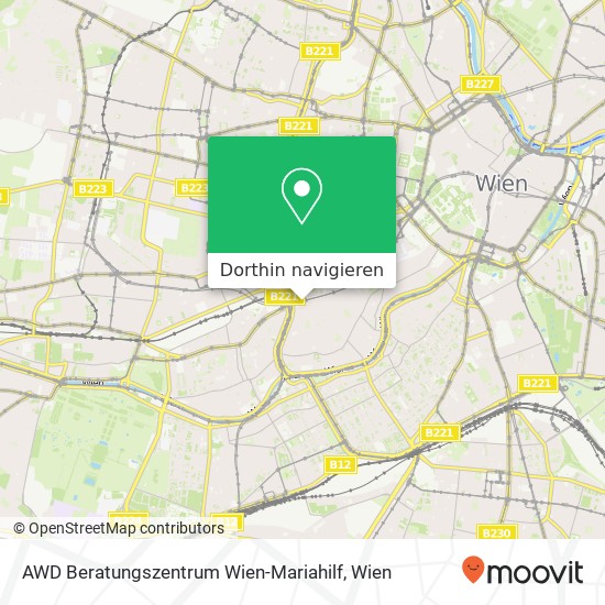 AWD Beratungszentrum Wien-Mariahilf Karte