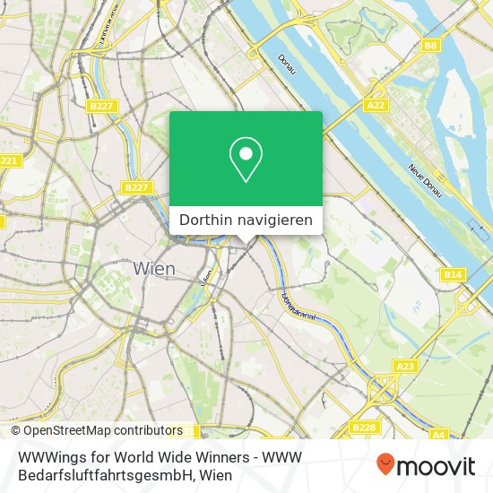 WWWings for World Wide Winners - WWW BedarfsluftfahrtsgesmbH Karte