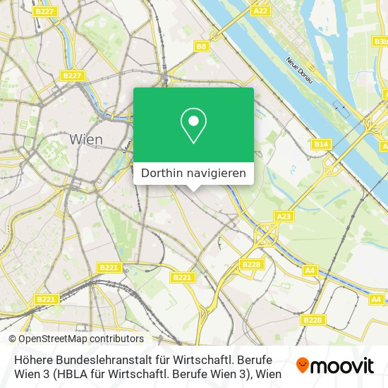 Höhere Bundeslehranstalt für Wirtschaftl. Berufe Wien 3 (HBLA für Wirtschaftl. Berufe Wien 3) Karte