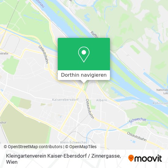 Kleingartenverein Kaiser-Ebersdorf / Zinnergasse Karte