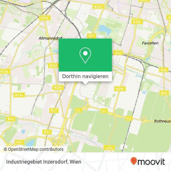 Industriegebiet Inzersdorf Karte