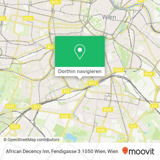 African Decency Inn, Fendigasse 3 1050 Wien Karte