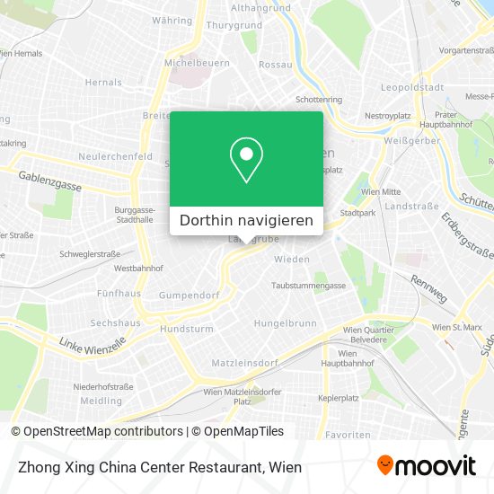 Zhong Xing China Center Restaurant Karte