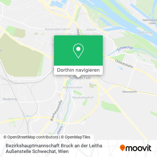 Bezirkshauptmannschaft Bruck an der Leitha Außenstelle Schwechat Karte