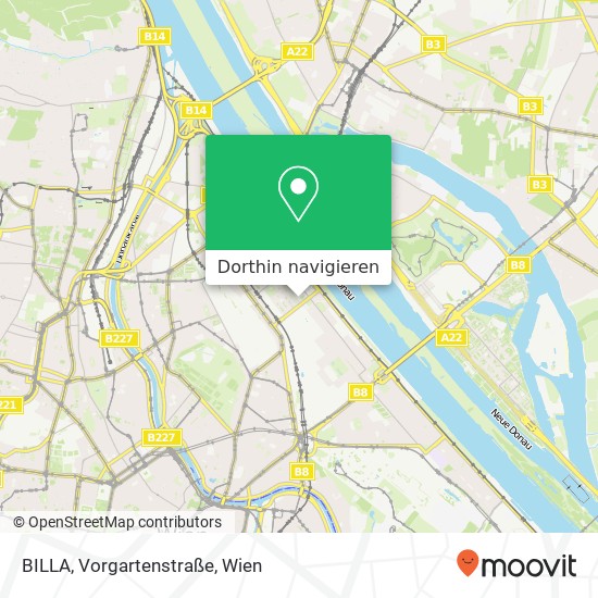 BILLA, Vorgartenstraße Karte