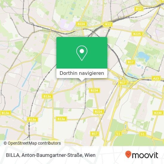 BILLA, Anton-Baumgartner-Straße Karte