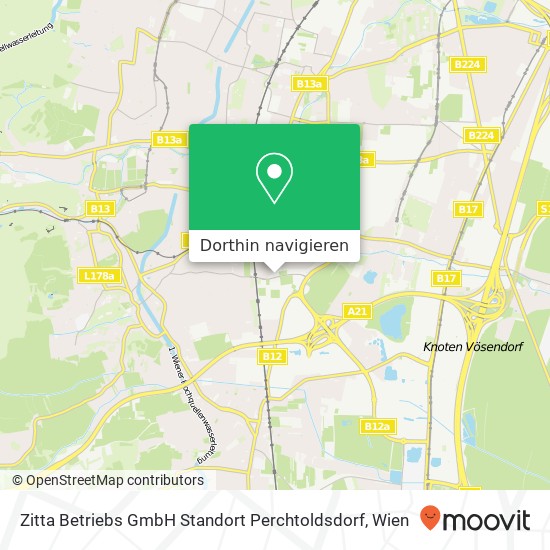 Zitta Betriebs GmbH Standort Perchtoldsdorf Karte