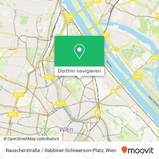 Rauscherstraße / Rabbiner-Schneerson-Platz Karte
