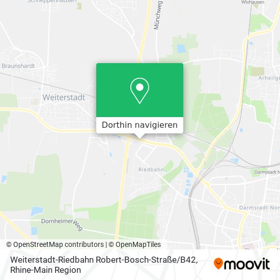 Weiterstadt-Riedbahn Robert-Bosch-Straße / B42 Karte