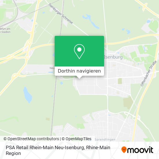 PSA Retail Rhein-Main Neu-Isenburg Karte