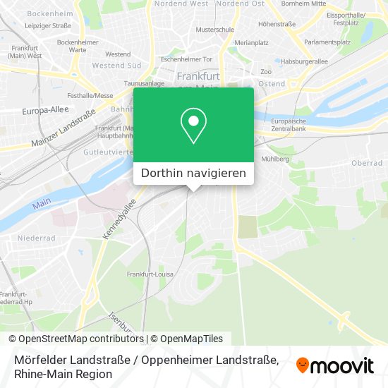 Mörfelder Landstraße / Oppenheimer Landstraße Karte