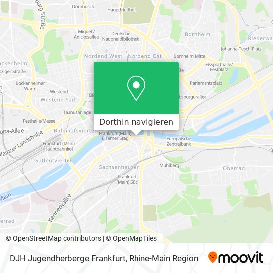 DJH Jugendherberge Frankfurt Karte