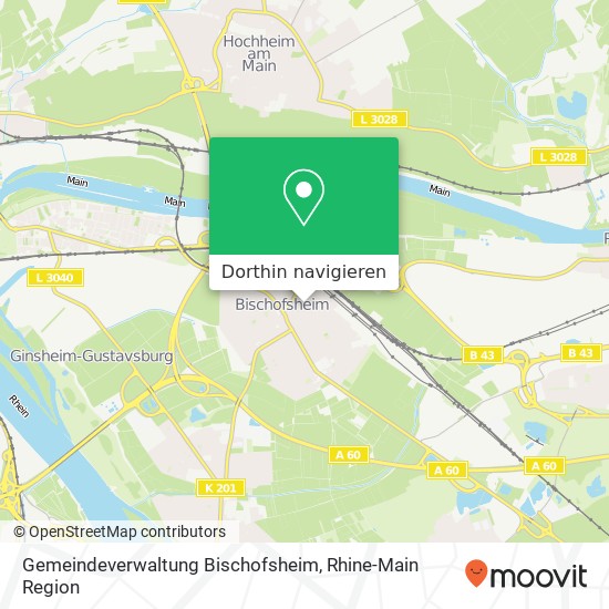 Gemeindeverwaltung Bischofsheim Karte