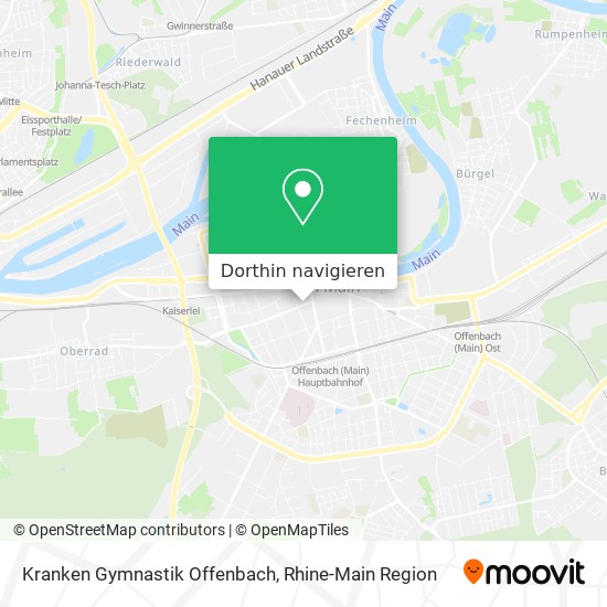 Kranken Gymnastik Offenbach Karte