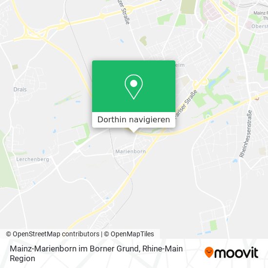 Mainz-Marienborn im Borner Grund Karte