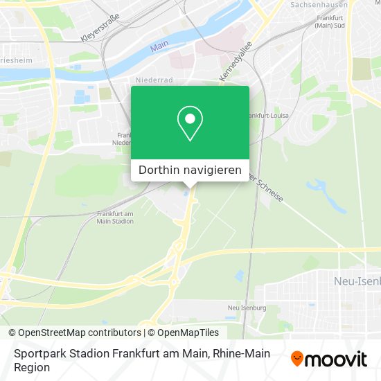 Sportpark Stadion Frankfurt am Main Karte
