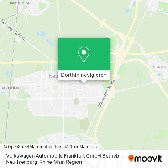 Volkswagen Automobile Frankfurt GmbH Betrieb Neu-Isenburg Karte