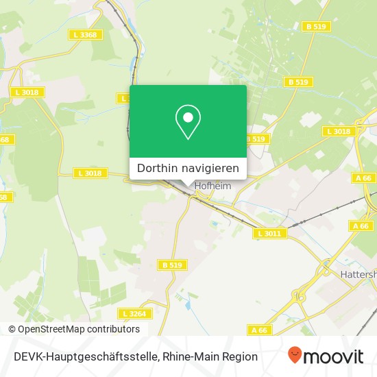 DEVK-Hauptgeschäftsstelle Karte