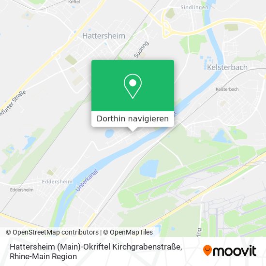 Hattersheim (Main)-Okriftel Kirchgrabenstraße Karte