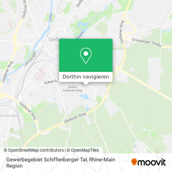 Gewerbegebiet Schiffenberger Tal Karte